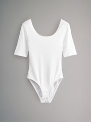 The Set Black/Grey/White 3 Pack Ribbed Scoop Neck Bodysuits - Image 11 of 12