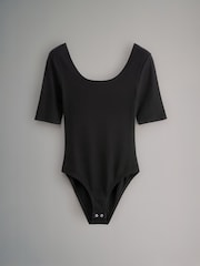The Set Black/Grey/White 3 Pack Ribbed Scoop Neck Bodysuits - Image 9 of 12