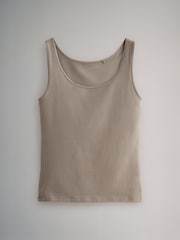 The Set Black/Brown/Neutral/Nude/White 5 Pack Scoop Neck Vests - Image 11 of 13