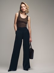 The Set Black/Brown/Neutral/Nude/White 5 Pack Scoop Neck Vests - Image 3 of 13