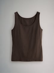 The Set Black/Brown/Neutral/Nude/White 5 Pack Scoop Neck Vests - Image 8 of 13