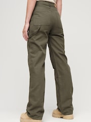 Superdry Green Wide Carpenter Trousers - Image 3 of 6