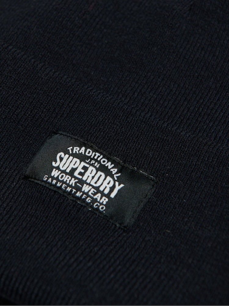 Superdry Black Classic Knitted Beanie - Image 2 of 3