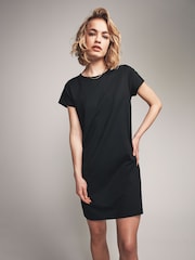 The Set Black/Grey/White Stripe 3 Pack 100% Cotton Short Sleeve T-Shirt Dresses - Image 2 of 8