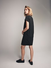 The Set Black/Grey/White Stripe 3 Pack 100% Cotton Short Sleeve T-Shirt Dresses - Image 6 of 8