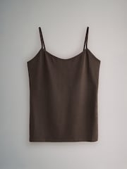 The Set Black/Nude/White 5 Pack Thin Strap Vest Tops - Image 8 of 12
