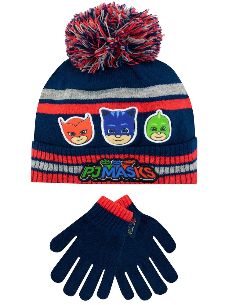 Character Blue PJ Masks Winter Hat and Gloves Set - Image 1 of 3