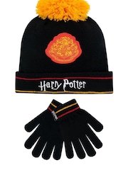 Character Black Harry Potter Winter Hat and Gloves Set - Image 1 of 3