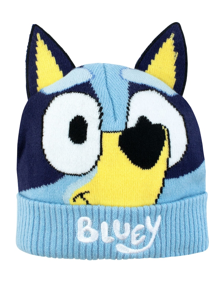 Character Blue Winter Hat and Gloves Set - Image 2 of 4 Character Blue Winter Hat and Gloves Set - Image 2 of 4