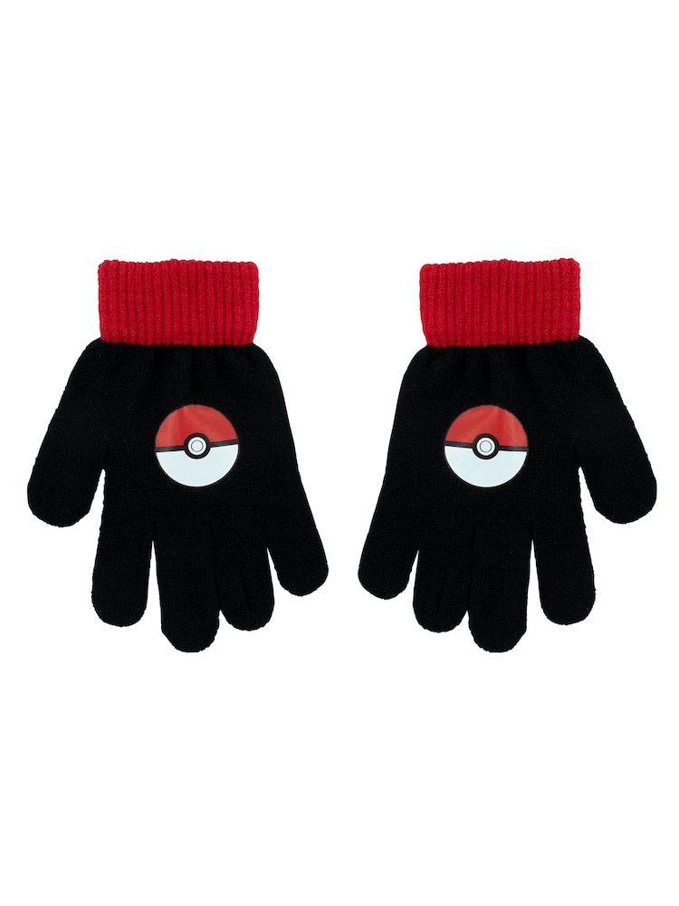 Character Black Pokemon Winter Hat and Gloves Set - Image 2 of 4
