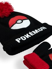 Character Black Pokemon Winter Hat and Gloves Set - Image 4 of 4