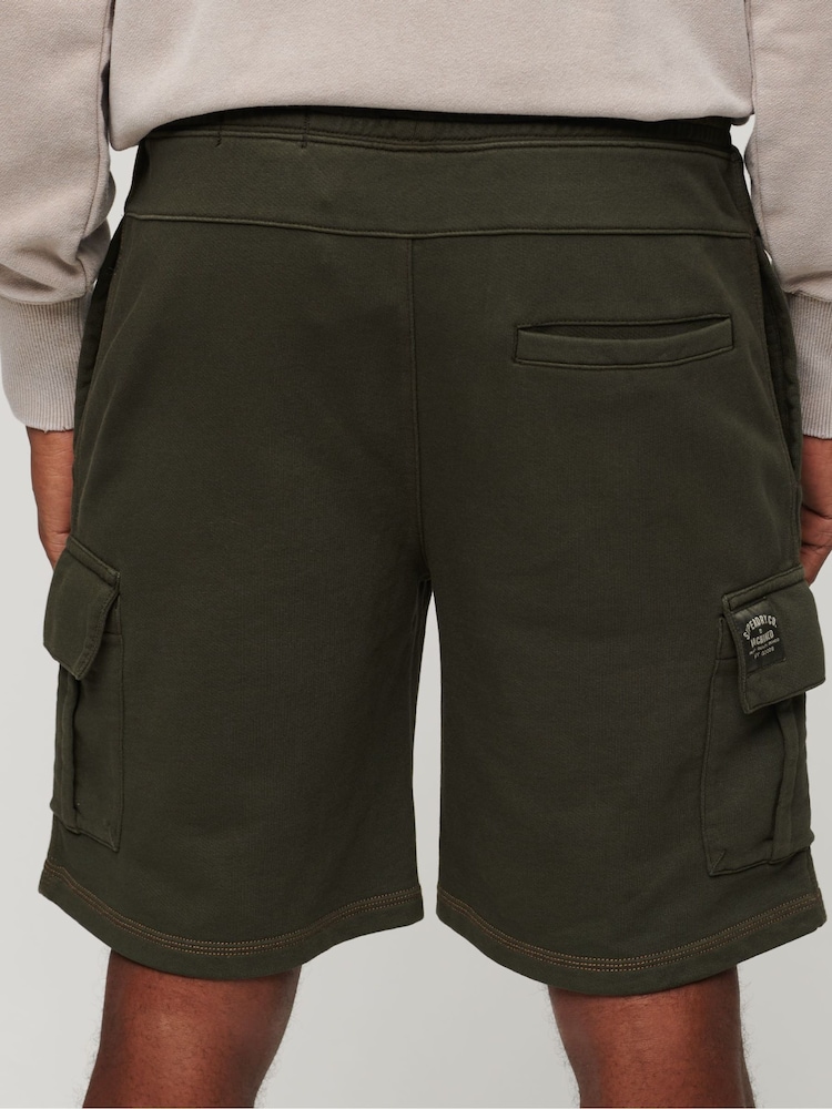 Superdry Green Contrast Stitch Cargo Shorts - Image 2 of 7