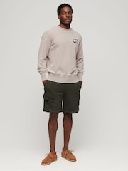 Superdry Green Contrast Stitch Cargo Shorts - Image 3 of 7