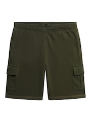 Superdry Green Contrast Stitch Cargo Shorts - Image 5 of 7