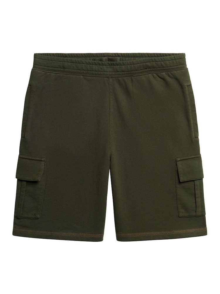 Superdry Green Contrast Stitch Cargo Shorts - Image 5 of 7