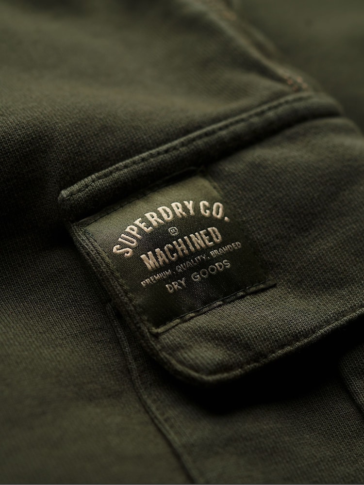 Superdry Green Contrast Stitch Cargo Shorts - Image 7 of 7