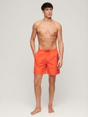 Superdry Orange Sport Graphic 17" Swim Shorts - Image 3 of 7
