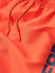 Superdry Orange Sport Graphic 17" Swim Shorts - Image 6 of 7