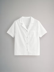 The Set Black/White 2 Pack 100% Cotton Button Through Short Pyjamas - Image 10 of 13