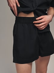 The Set Black/White 2 Pack 100% Cotton Button Through Short Pyjamas - Image 8 of 13