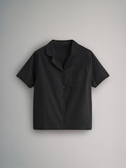 The Set Black/White 2 Pack 100% Cotton Button Through Short Pyjamas - Image 9 of 13