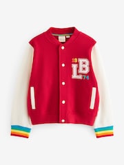 Little Bird by Jools Oliver Red Rainbow Varsity Jacket - Image 1 of 7