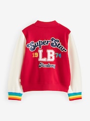 Little Bird by Jools Oliver Red Rainbow Varsity Jacket - Image 2 of 7