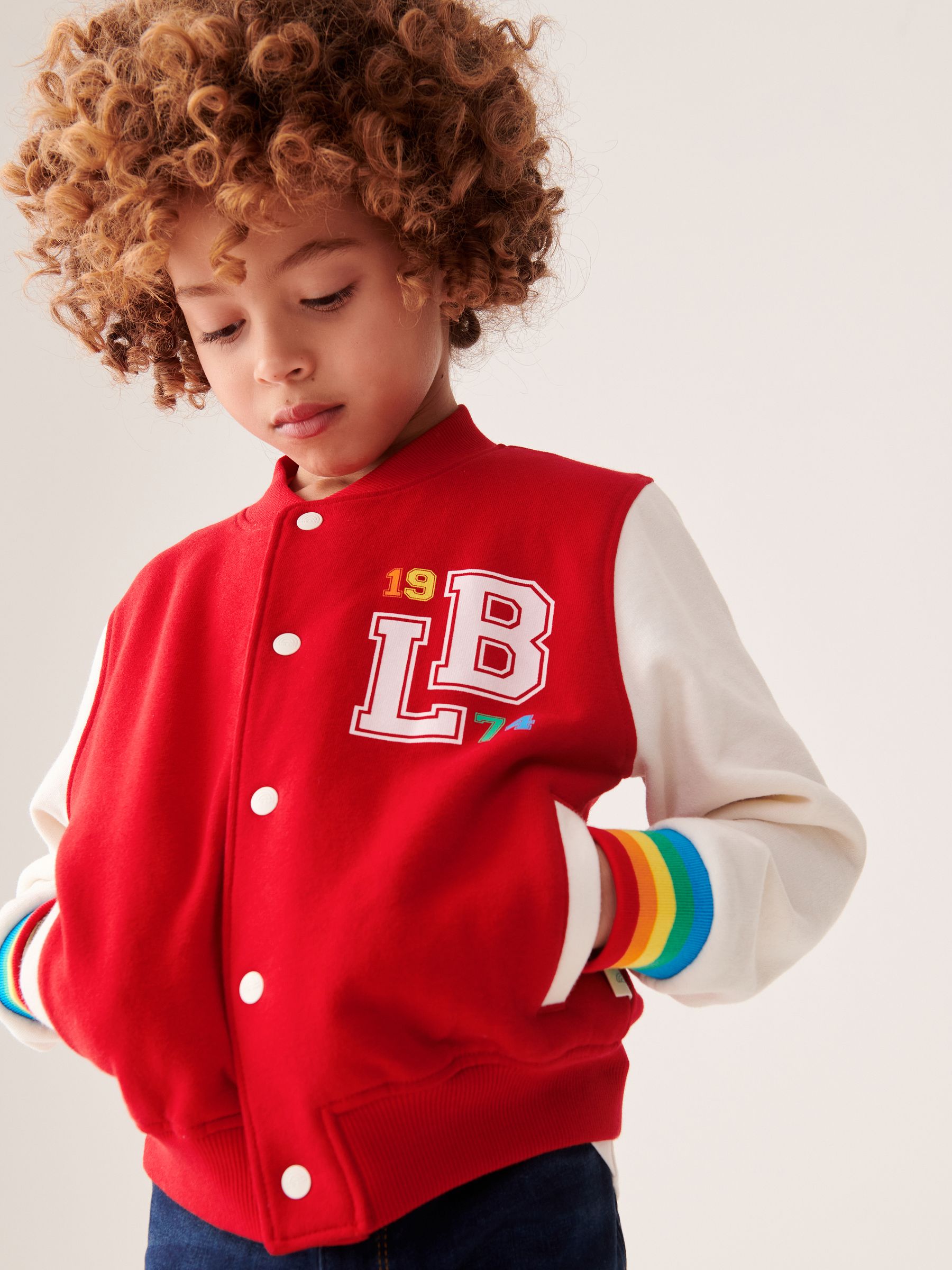 Buy Little Bird by Jools Oliver Red Rainbow Varsity Jacket