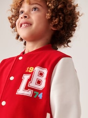 Little Bird by Jools Oliver Red Rainbow Varsity Jacket - Image 6 of 7