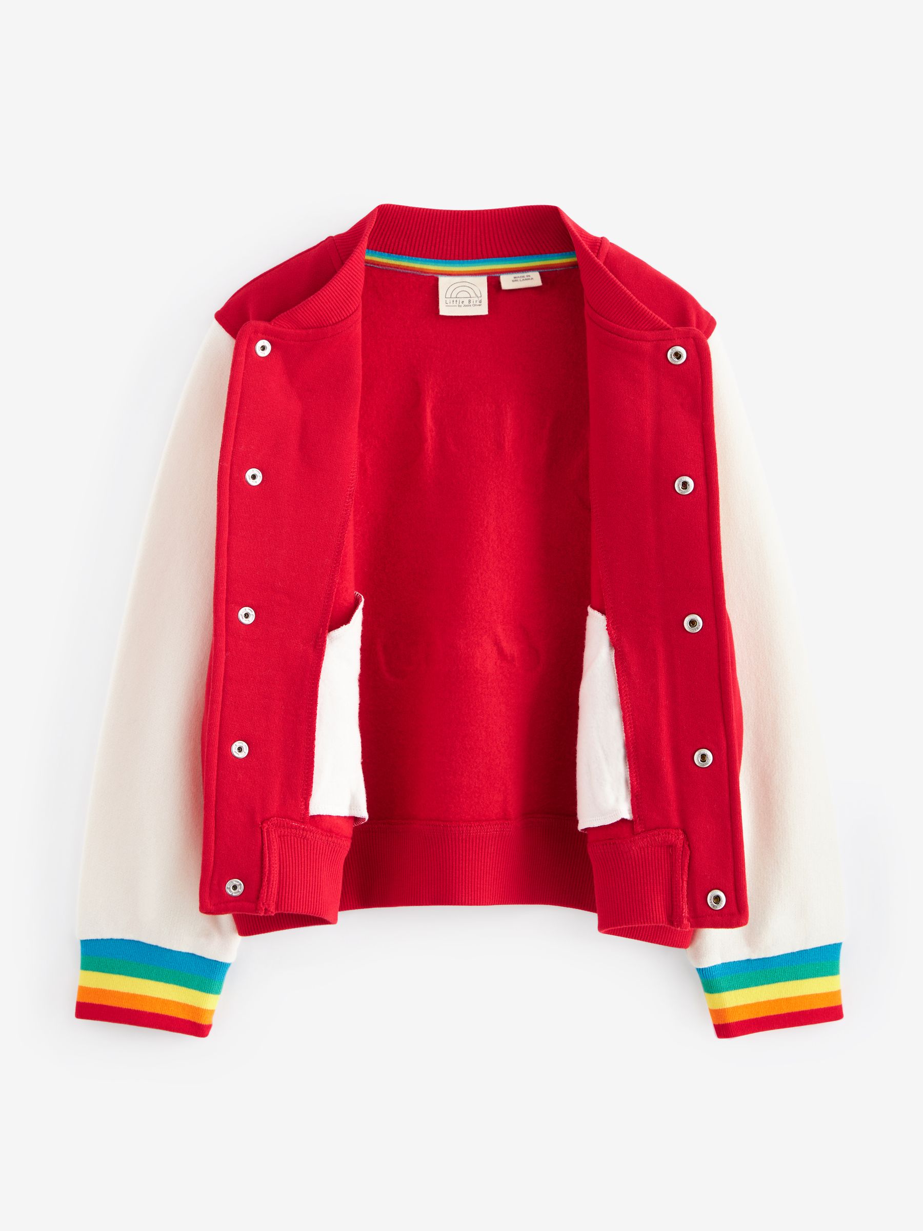 Rainbow varsity jacket store