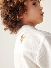 Little Bird by Jools Oliver Cream 100% Cotton Colourful Hawaiian Shirt - Image 1 of 9