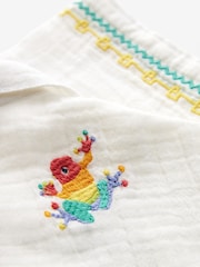 Little Bird by Jools Oliver Cream 100% Cotton Colourful Hawaiian Shirt - Image 5 of 9