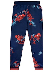 Character Blue Spiderman 100% Cotton Sweatshirt & Joggers Set - Image 3 of 9