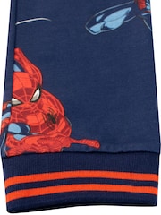 Character Blue Spiderman 100% Cotton Sweatshirt & Joggers Set - Image 7 of 9