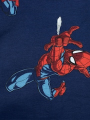 Character Blue Spiderman 100% Cotton Sweatshirt & Joggers Set - Image 8 of 9