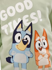 Character Green 100% Cotton Bluey Good Times Sweatshirt & Joggers Set - Image 6 of 6