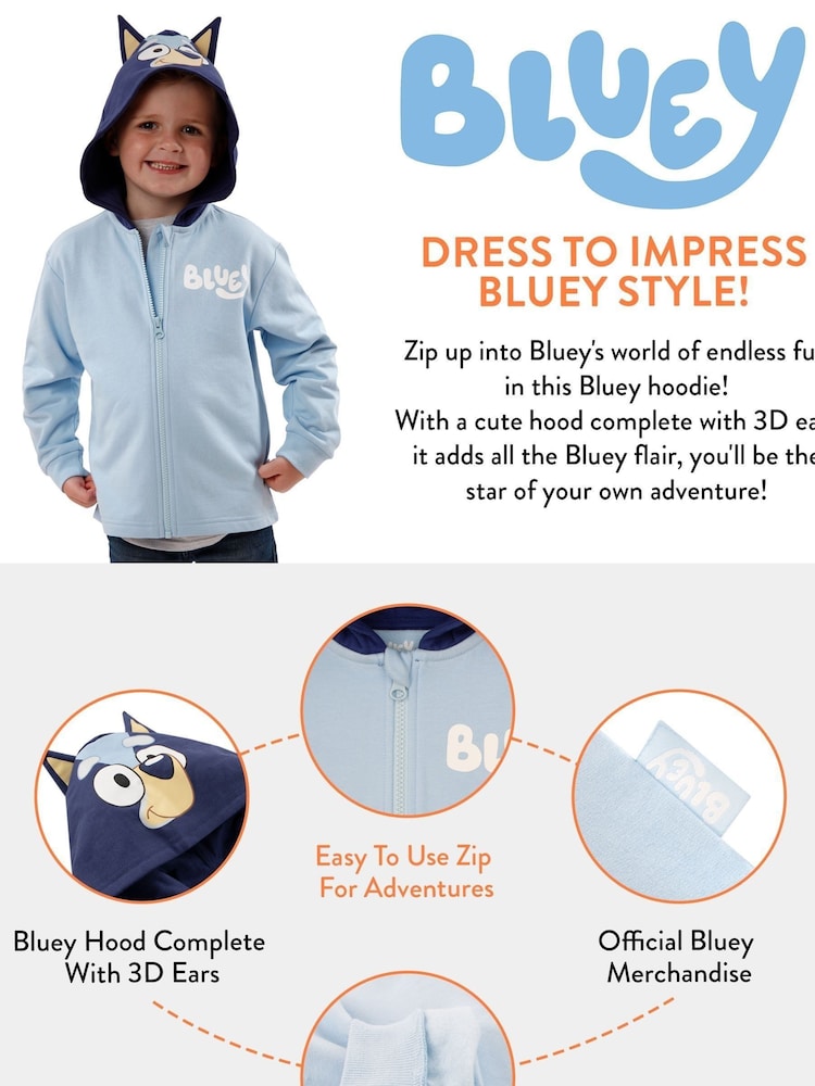 Character Blue 100% Cotton Zip Up Hoodie - Image 11 of 11