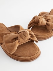 Tan Brown Forever Comfort® Bow Mule Sandals - Image 6 of 7