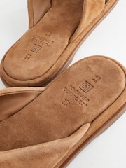 Tan Brown Forever Comfort® Bow Mule Sandals - Image 7 of 7