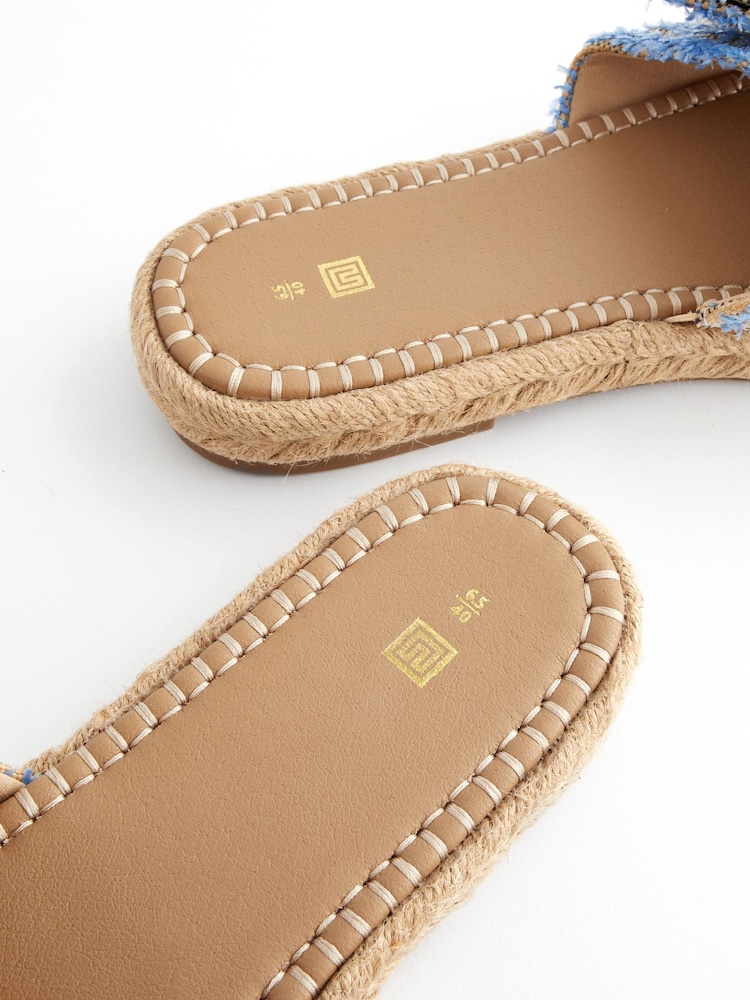 Blue Bow Flatform Espadrille Sandals - Image 7 of 7