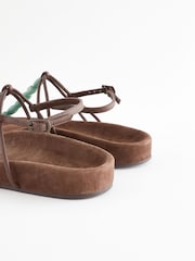 Chocolate Brown Forever Comfort® Beaded Toe Post Sandals - Image 2 of 5