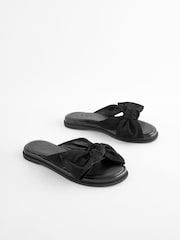 Schwarz - Forever Comfort® Pantoletten mit Zierschleife - Bild 1 von 5