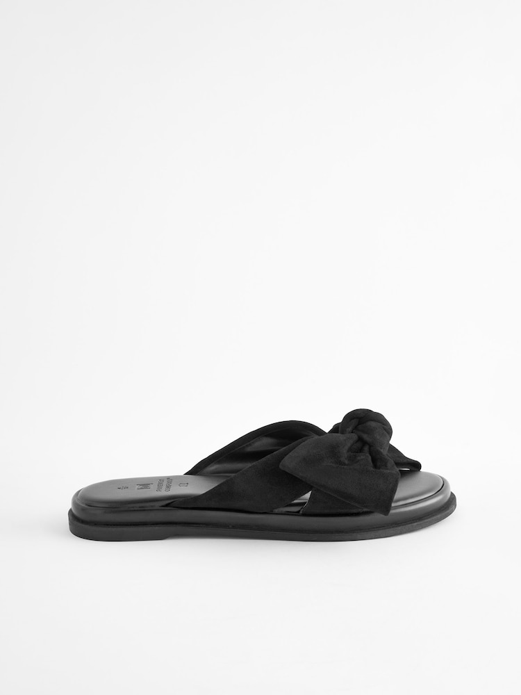 Schwarz - Forever Comfort® Pantoletten mit Zierschleife - Bild 2 von 5