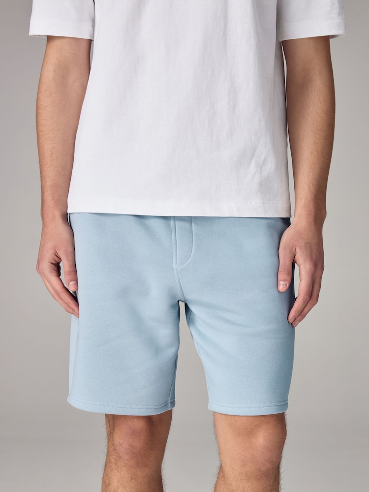 Light Blue Soft Fabric Jersey Shorts - Image 1 of 10