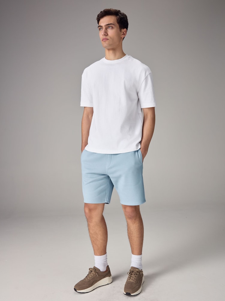 Light Blue Soft Fabric Jersey Shorts - Image 2 of 10