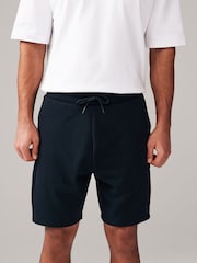Black Straight Fit Zip Pocket Jersey Shorts - Image 1 of 9