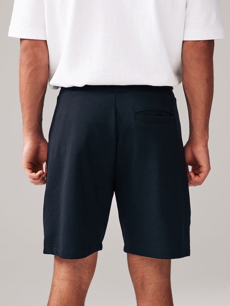 Black Straight Fit Zip Pocket Jersey Shorts - Image 2 of 9