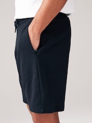 Black Straight Fit Zip Pocket Jersey Shorts - Image 3 of 9