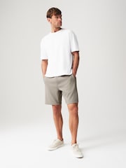 Grey Straight Fit Zip Pocket Jersey Shorts - Image 3 of 9