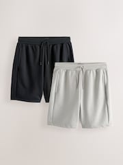 Black/Grey Zip Pocket Jersey Shorts 2 Pack - Image 1 of 13